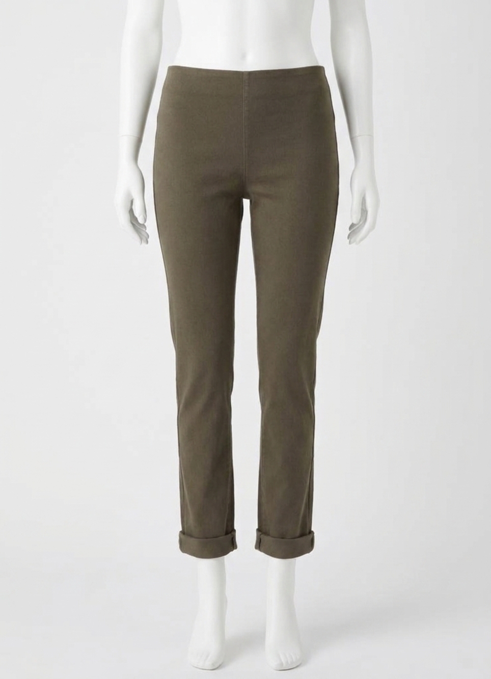 NEW LYSSE boyfriend denim jeans in pewter green